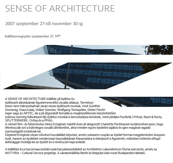 sense of architecture